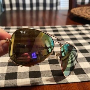 Ray-Ban Aviator Sunglasses with Gold Frame